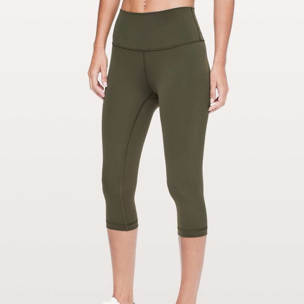 Lululemon Size 8 Dark Olive Wunder Under High‎ Rise Tight Leggings